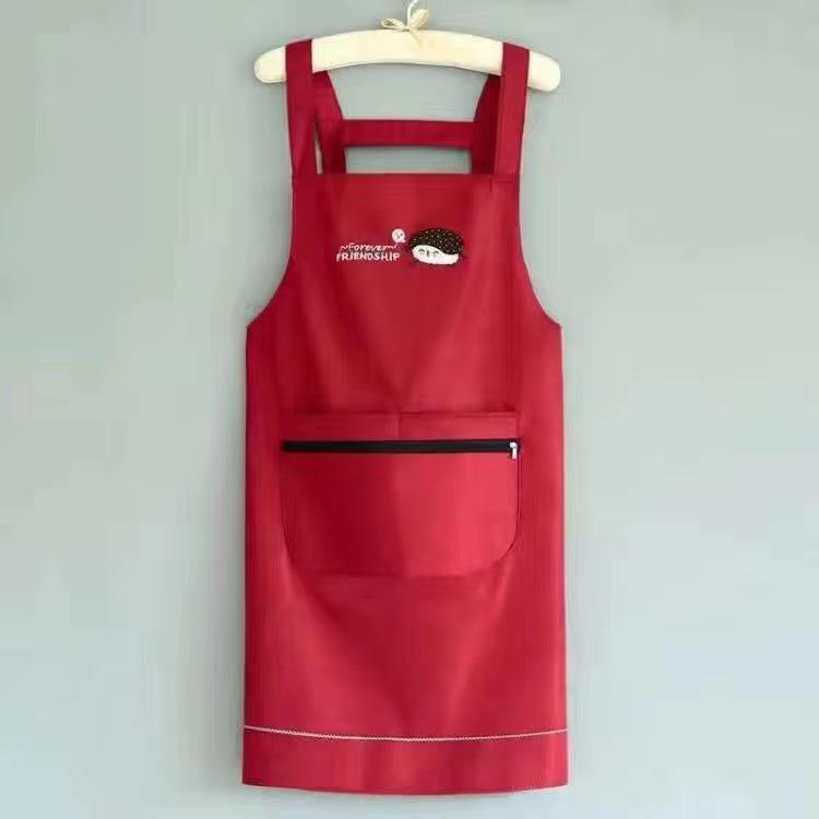 Fashionable Waterproof Kitchen Apron for Men & Women - Cute Oil-Proof Bib with Logo