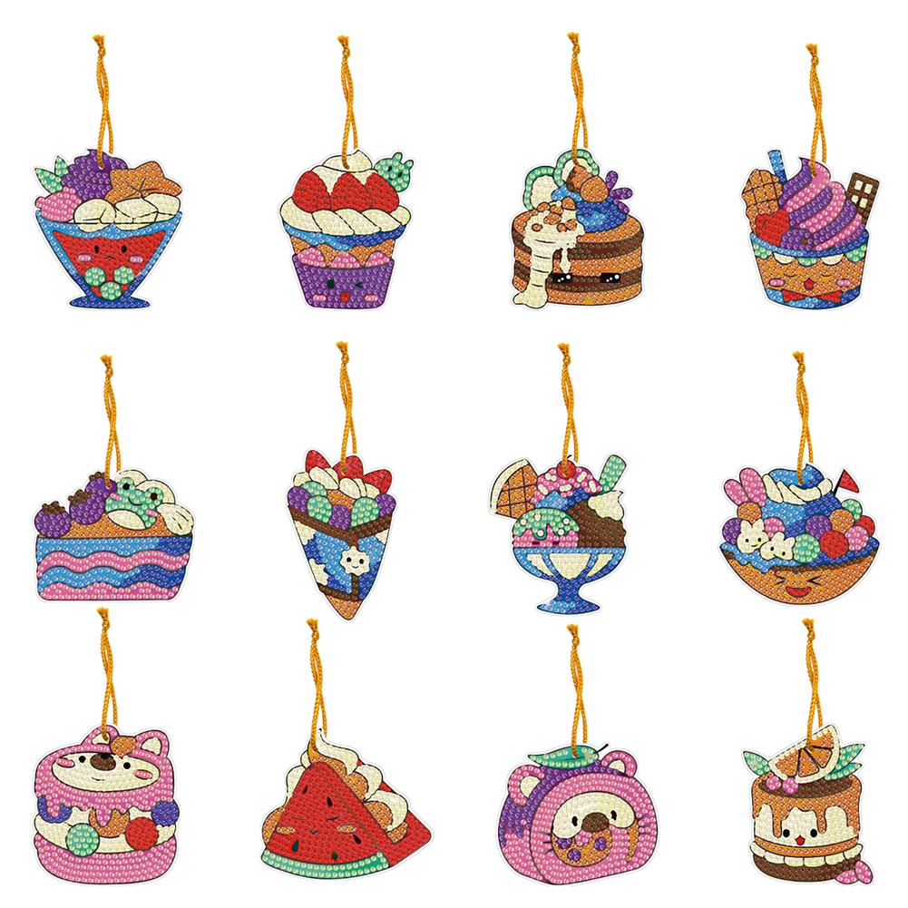 10pcs DIY Full Drills Diamond Painting Special Shape Christmas Tree Pendant Hanging Ornament Christmas Decoration Natal Navided