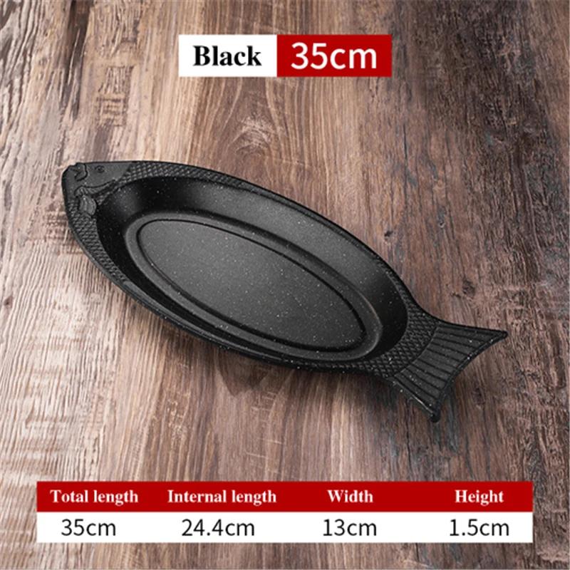 Korean Style Stainless Steel Plate Fish Dish Fish Shaped Plates Steamed Fish Creative Egg Plate Barbecue Plate Tray Plates
