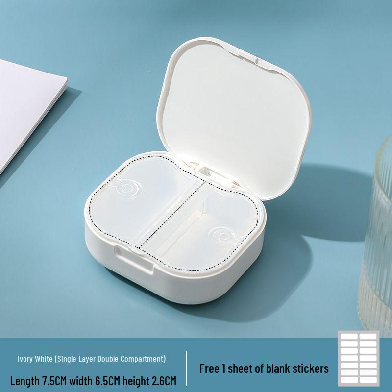 Compact, Moisture-Proof Pill Box for Daily Medication - 3 Times a Day, 7-Day Organizer