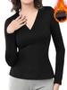 European & American Women's Slim-fit Long-sleeve Plush Warm Home Top