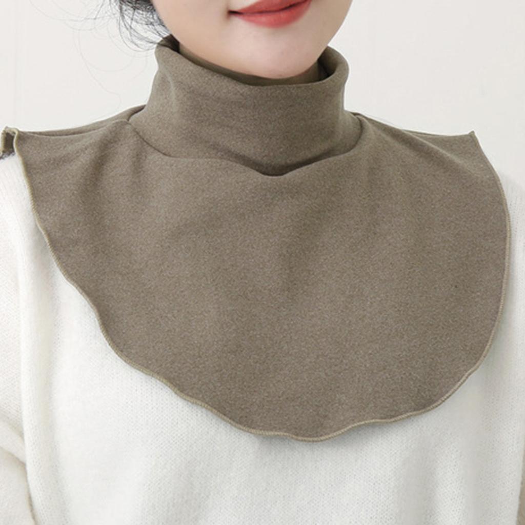 New Soft Cotton Modal Faux Fake Collar Neck Muslim Hijab Scarf Women Solid Neck Cover Detachable Blouse Turtleneck Scarf Wraps