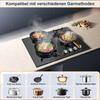 TopStrong 4-Burner Gas Cooktop, 60cm Gas Hob with Automatic Thermocouple Protection, Built-in 4 Zone Glass Gas Cooktop,NG/LPG
