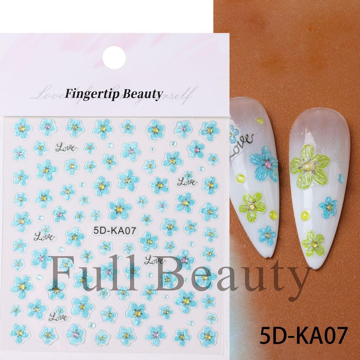 New nail art relief sticker spring and summer icy flower flower strawberry nail art sticker