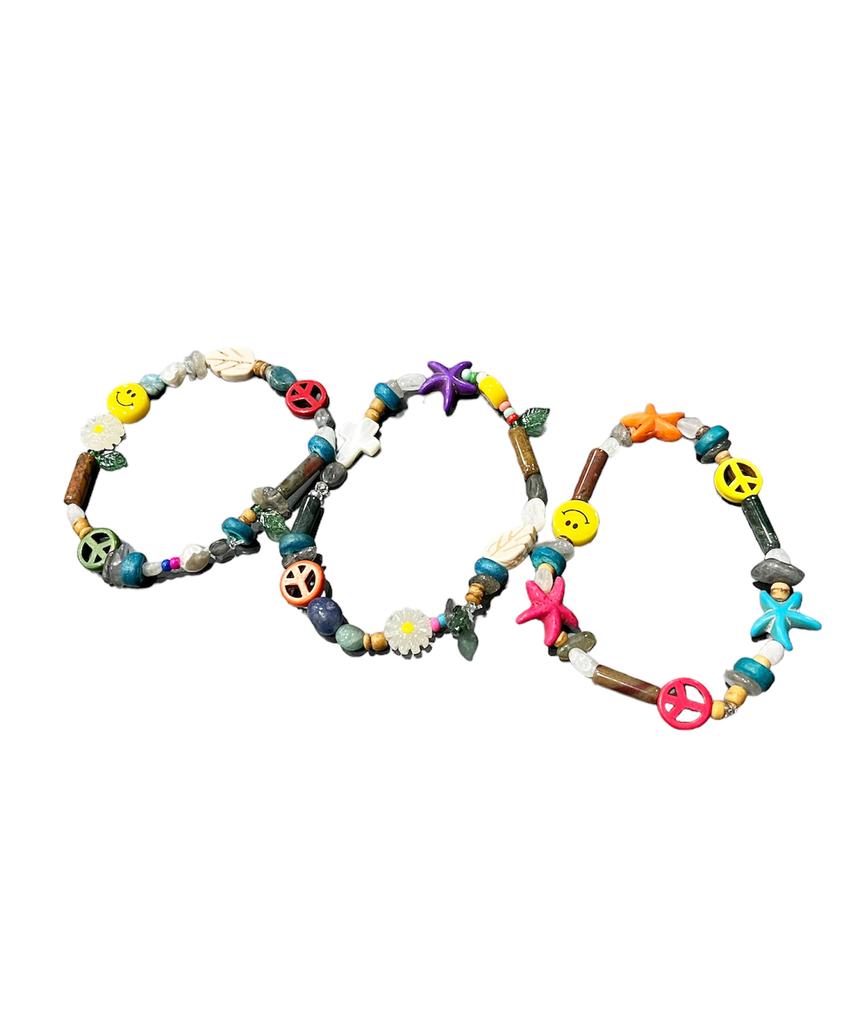 Sk8Er Rock Multi Bead Gemstone Bracelet 001