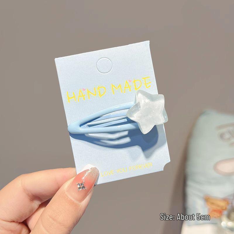 Pink Dopamine Hair Clip: Y2K Seamless Round Hairpin - Cute Small Side Clip for Women’s Bangs