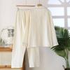 2026 Women's Spring New Pajama Set 100% Cotton Crepe Soft Collar Long Sleeve Two Piece Loose Home Clothes Sleepwear Ladies