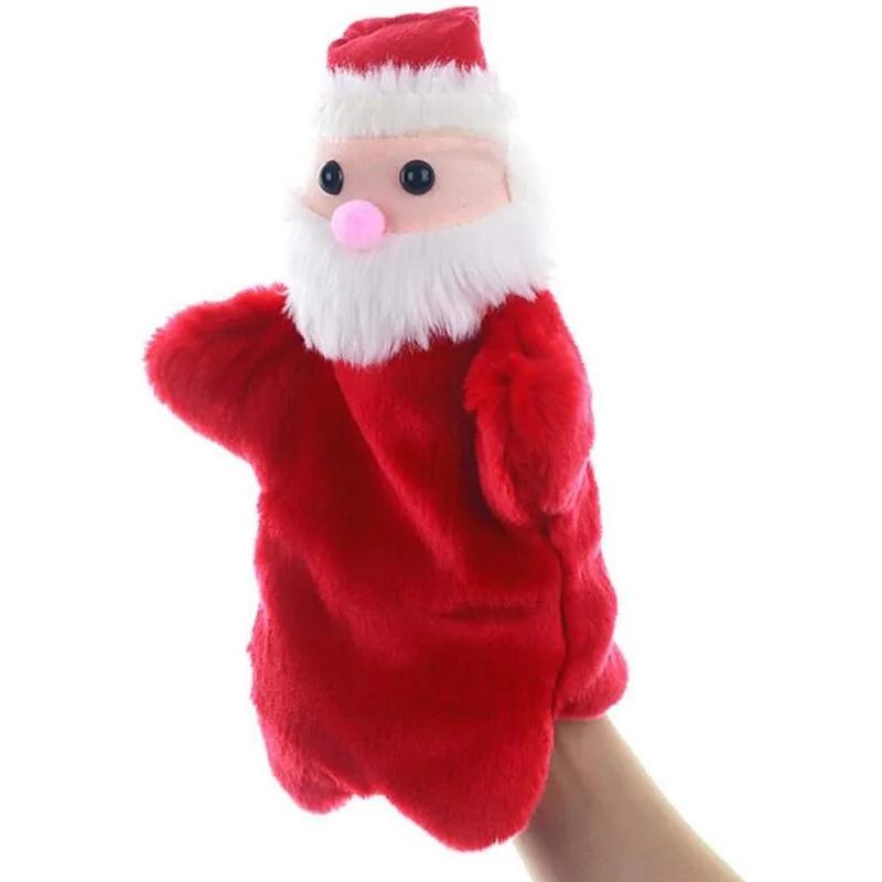 

Christmas Hand Puppets Plush Puppets Santa Claus Toys for Imaginative Pretend Play Stocking Storytelling Christmas Party Gift
