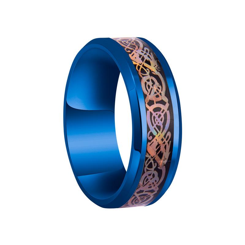 24 New Dragon Pattern Men's Ring – Trendy and Popular Design