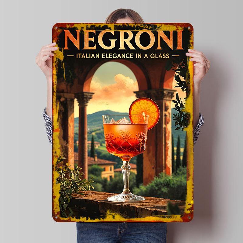 

Vintage Inspired Negroni Cocktail Tinplate Poster Customized Wall Art Vintage Retro Metal Signs for Wand Deko Luxury Home Decor 20x30cm（7.8x11.8inch）