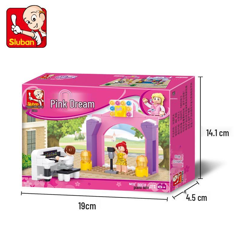 Dolphin Bay Pink Dream Girl Building Blocks - Educational Assembly Toys for Kids