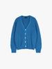 Esn Essential Boucle Knit Cardigan Blue