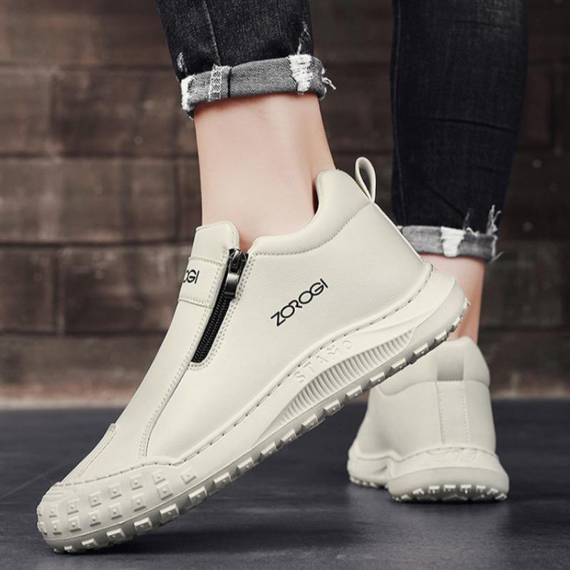 Luxury Men's Shoes Lightweight Leather Casual Shoes Comfort Soft Soled Driving Shoes for Men Slip on Loafers Non Slip Sneakers