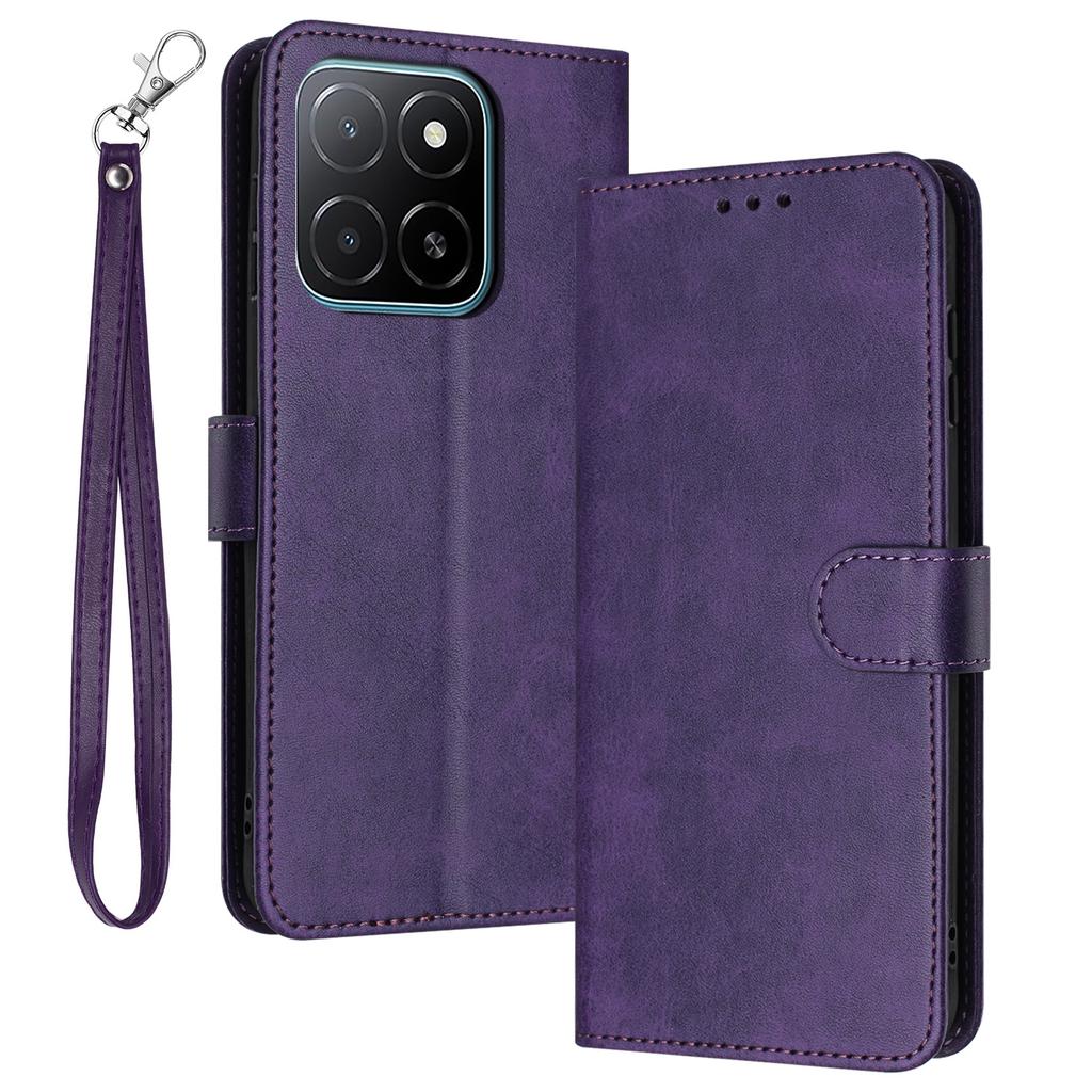 For Honor X5b/X5b Plus Case Flip Stand PU Leather Wallet Phone Cover Calf Texture