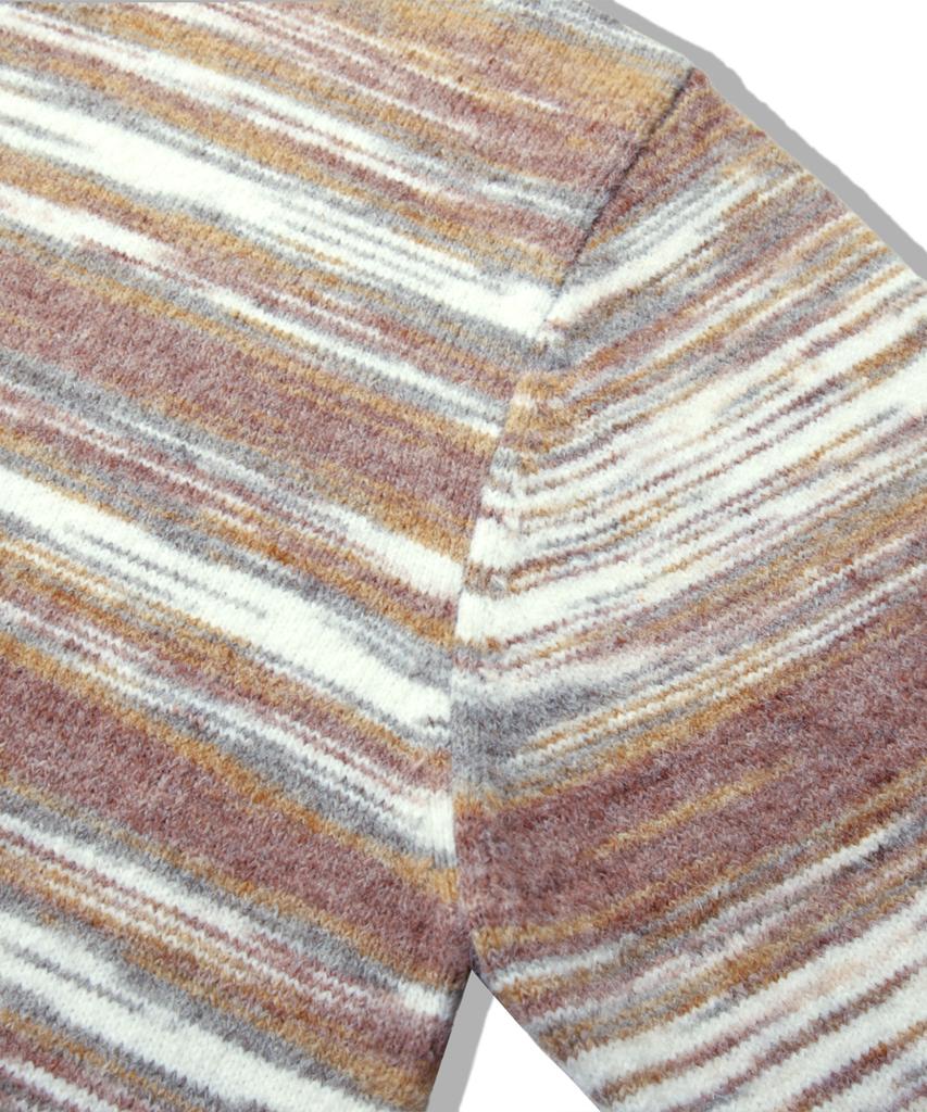 TRILLION Washable Multi-Color Gradient Crewneck Knit_Brown