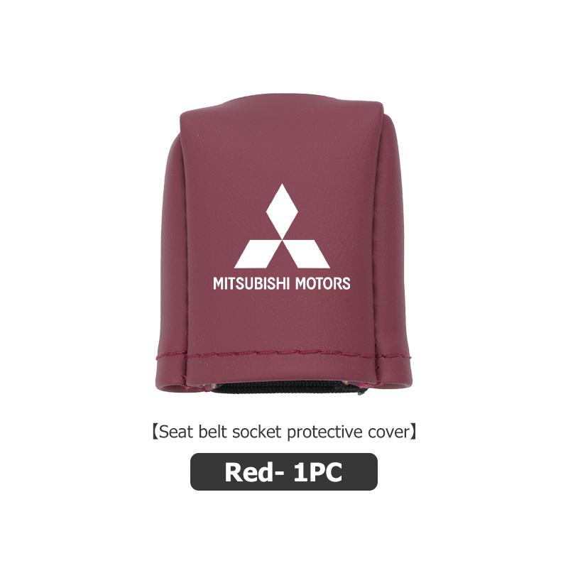 Car Seat Belt Buckle Protective Cover Safety Belt Plug Clip Case For Mitsubishi Outlander Pajero Sport Lancer EX ASX L200