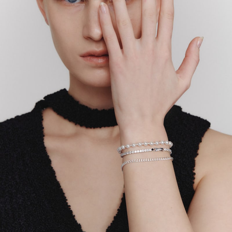 LUNNE Silver 925 Curb Chain Bracelet #LSB10