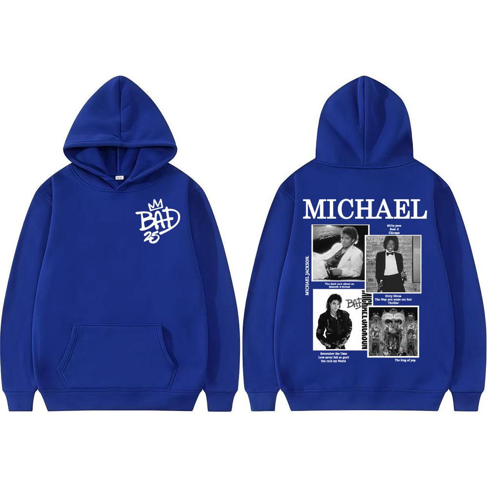 King of Pop Michael Jackson Bad Era World Tour Sweatshirt Men Women Fashion Gothic Oversized Hoodies Ooded
