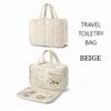 Zipper Closure Travel Toiletry Bag Cloth Women Cosmetic Bag Cosmetic Handbag  Unisex Toiletries