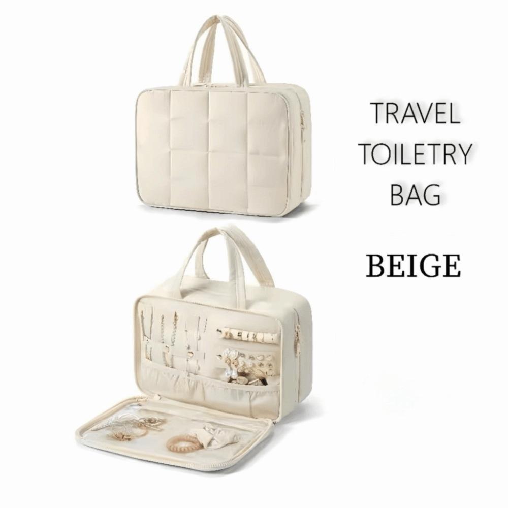 Zipper Closure Travel Toiletry Bag Cloth Women Cosmetic Bag Cosmetic Handbag  Unisex Toiletries