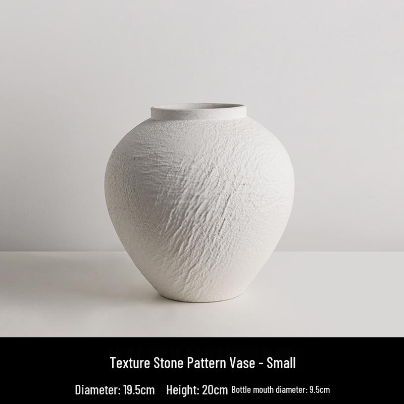 Ретро белая керамическая ваза Цзиндэчжэнь для цветочных композиций в гостиной - Маленький грубый керамический кувшин.