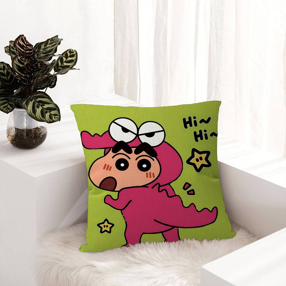C-Crayon Anime S-ShinChans Maple Design Cushion Cover Happy Autumn Harvest Decor Holiday Decorati Pillow Cover