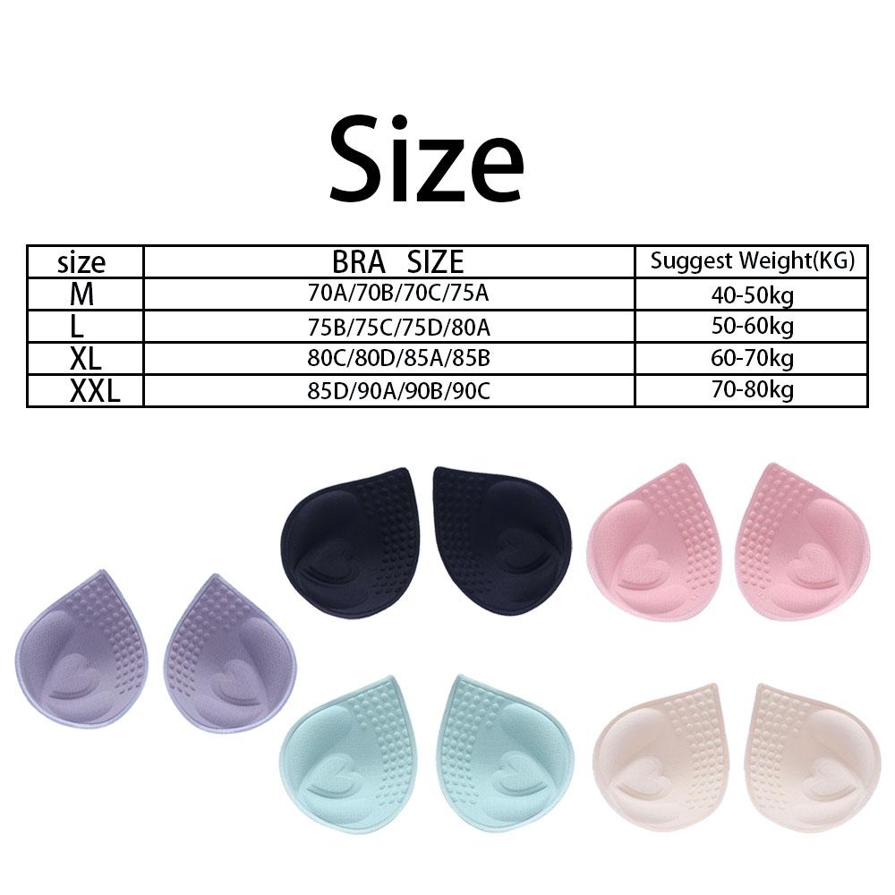 Weiche Lingerie Wiederverwendbare Wassertropfenform Brust BH Einlagen Damen Bekleidung Zubehör Brustschalen Polster Bikini Polster Einlagen