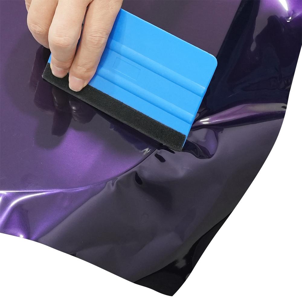 Metallic Midnight Purple Car Sticker Color Change Vinyl Film PET Bubble Free Wrapping Car Accessories Auto Self Adhesive Decals