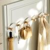Over Door Hooks With Wooden Shelf For Jackets Hats Carbon Steel Clothes Rack Hanging Solution For Home Office