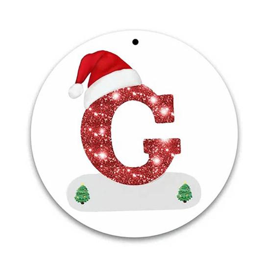Wisiorek bożonarodzeniowy Kreatywny spersonalizowany wiszący alfabet na świąteczną dekorację na choinkę