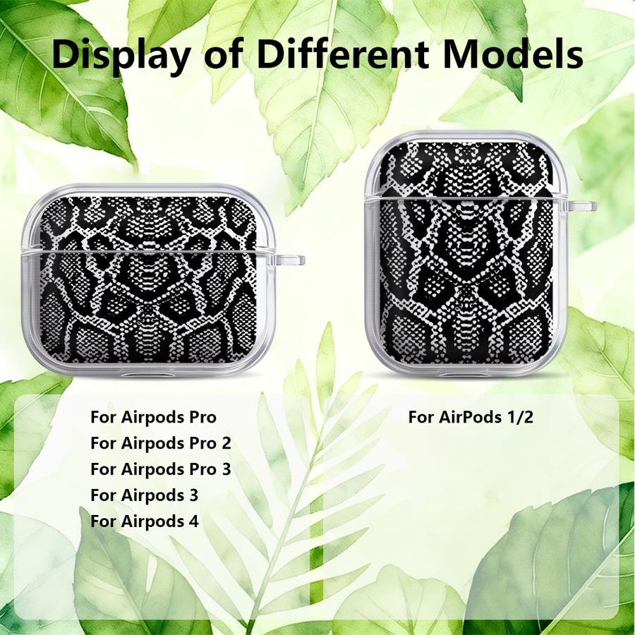 Snakeskin Pattern Clear Earphone Cases Cover Case For Airpods Pro3 Pro 3 1 Pro2 4 2
