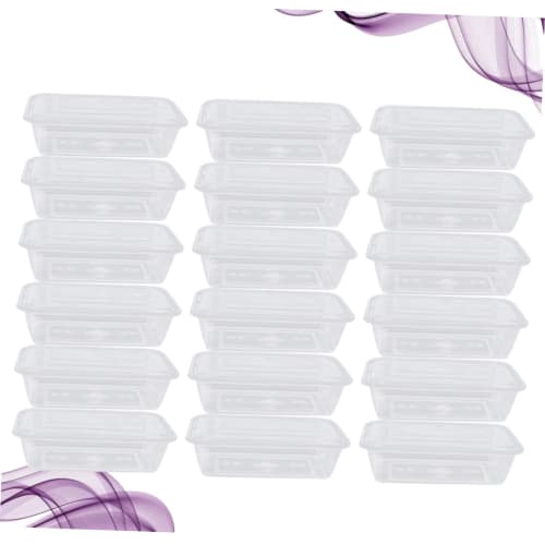 CALLARON 50-Piece Plastic Tray for Food, Microwaveable Lunch Boxes, Disposable Takeout Containers, Togo Container Boxes, Disposable Deli Containers