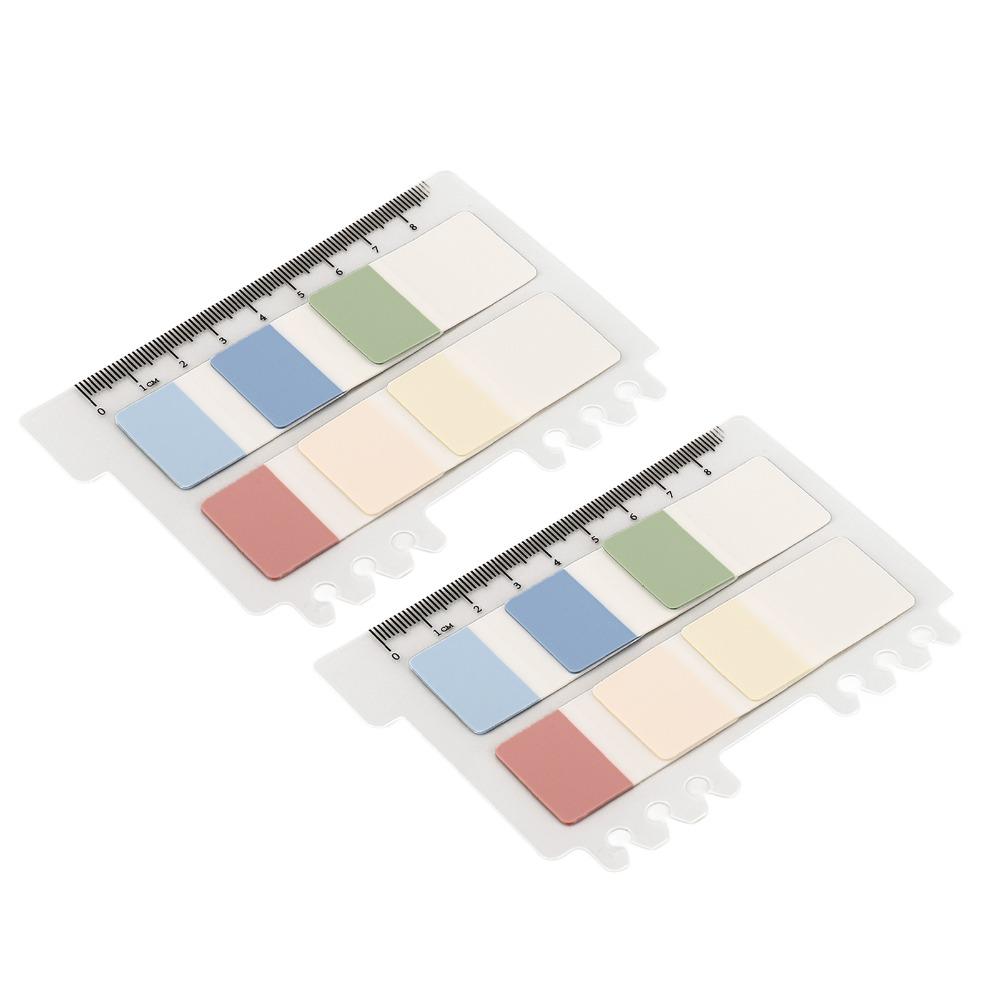 2set 6 Colors Transparent Sticky Notes Self-Adhesive PET Sticky Notes File Classification