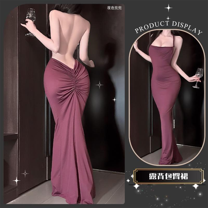 Сексуальное нижнее белье, сексуальная перспектива, ажурная сетка с вырезами, облегающие подтяжки со складками, длинное платье, облегающее бедра qqny one size fits all