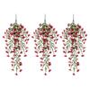 1/2/3/6Pcs Hanging Artificial Violet Flower UV Resistant Realistic Fake Flower Wedding Party Indoor Outdoor Garden Wall Hanging Faux Flower Decoration