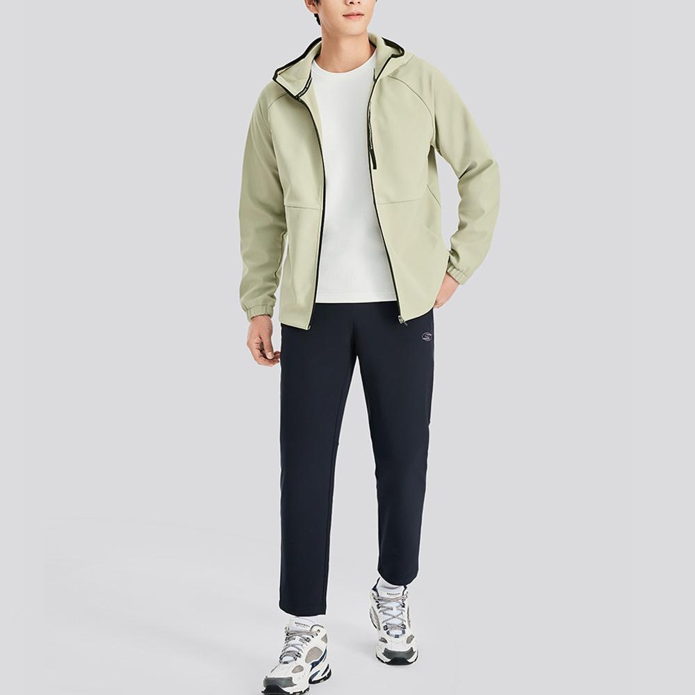 Skechers Basic Sports Series Hooded Zip Fashion Long Sleeve Jacket Men Jackets Durable-Gray P424M130-027B