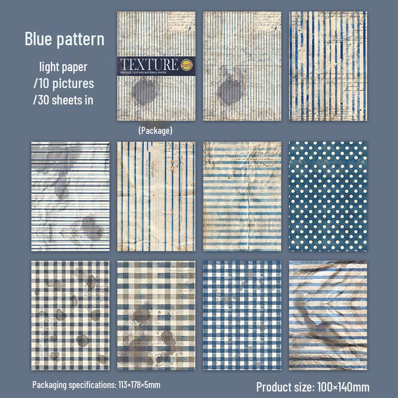 Retro Textured Paper for DIY Bullet Journals – Beautiful Day Series (6 Types)