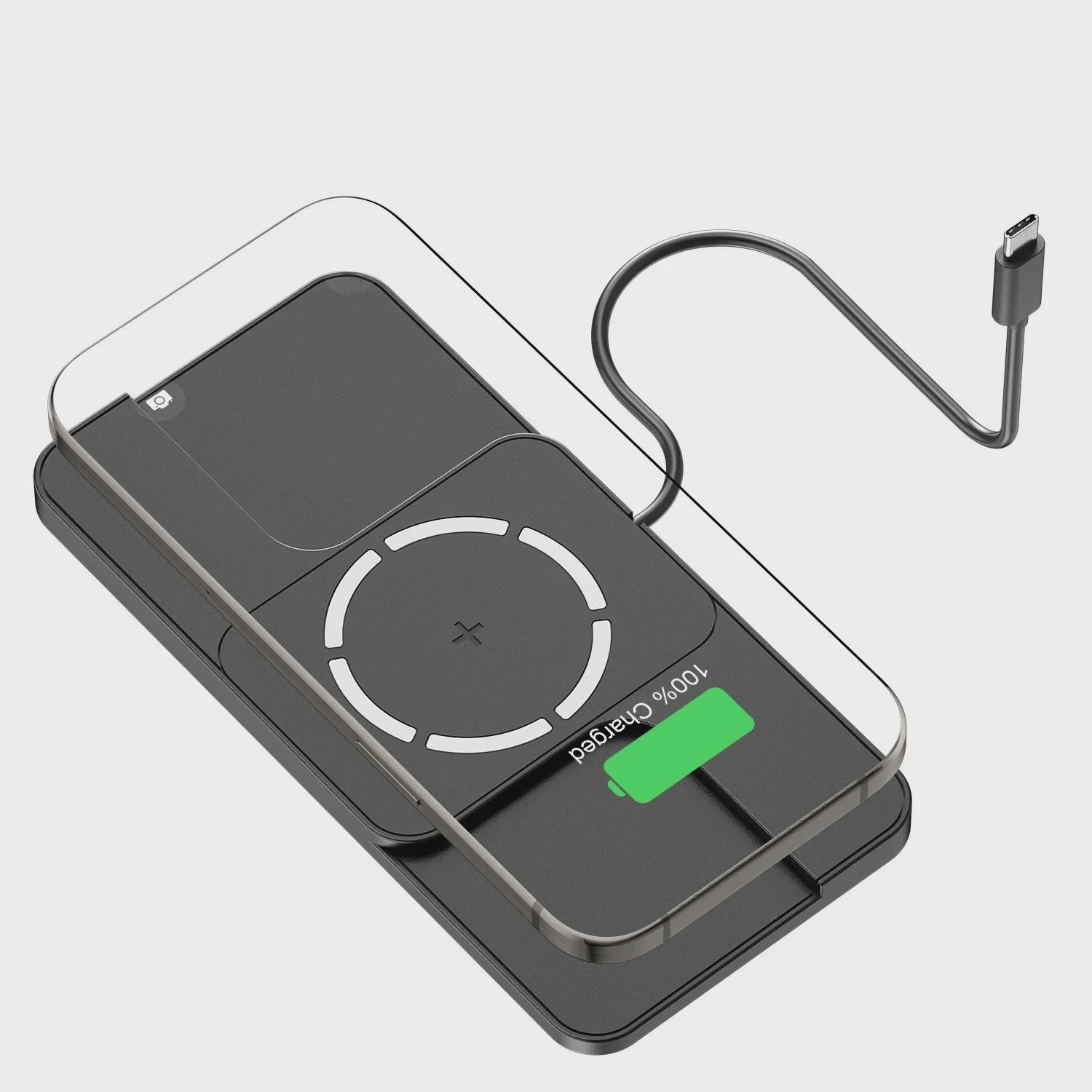 

Универсальная автомобильная магнитная беспроводная зарядная подставка для Apple 12-15, противоскользящая конструкция