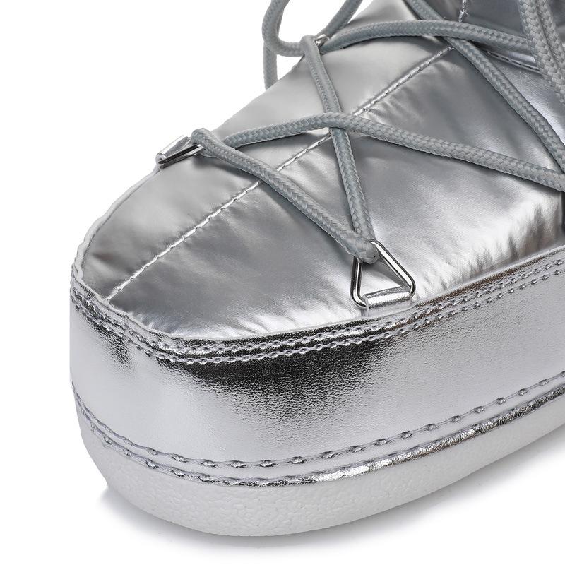 Cizme spațiale impermeabile antiderapante pentru export european 2025: Cizme de zăpadă noi, groase, călduroase, cu tub scurt