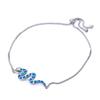 Rose Gold Blue White Green Eyed Snake Drawstring Womens Versatile Bracelet