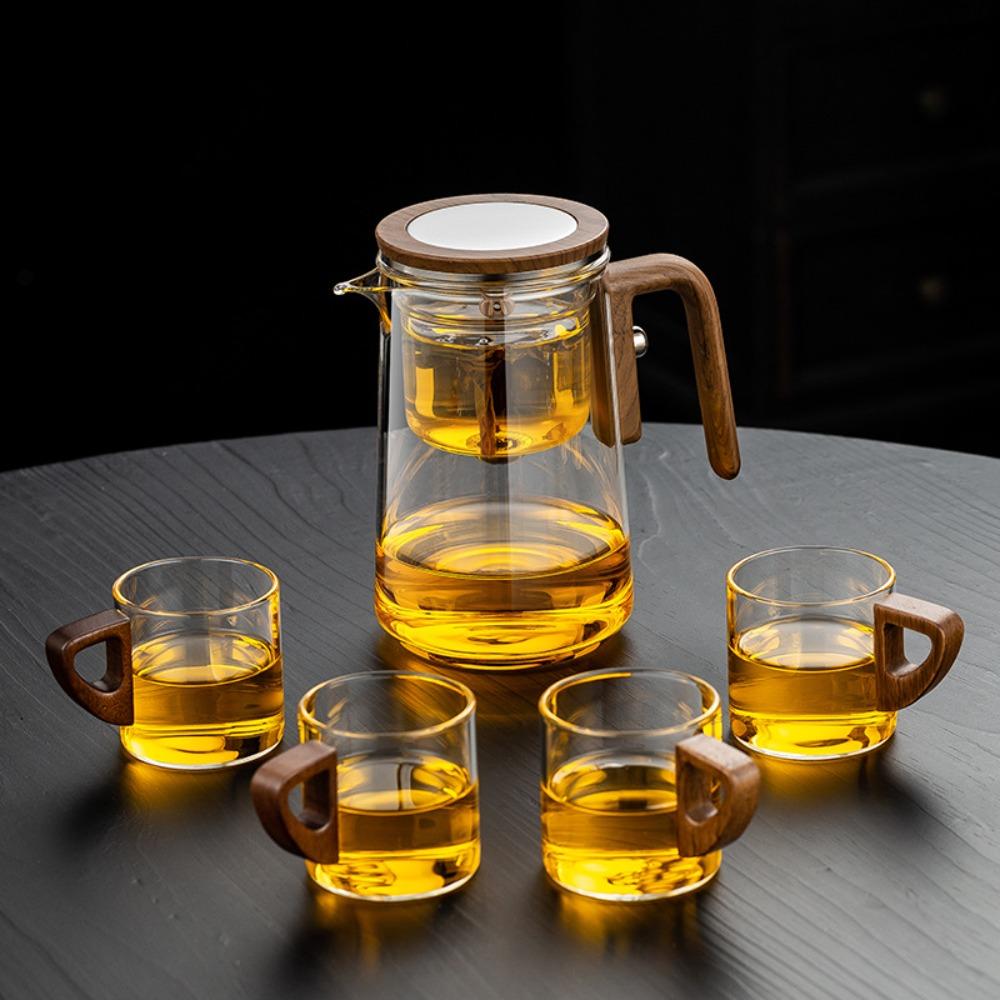 Clear Tea Separation Filtration Pot One Click Magnetic Switch Kung Fu Tea Pot  Tea Room