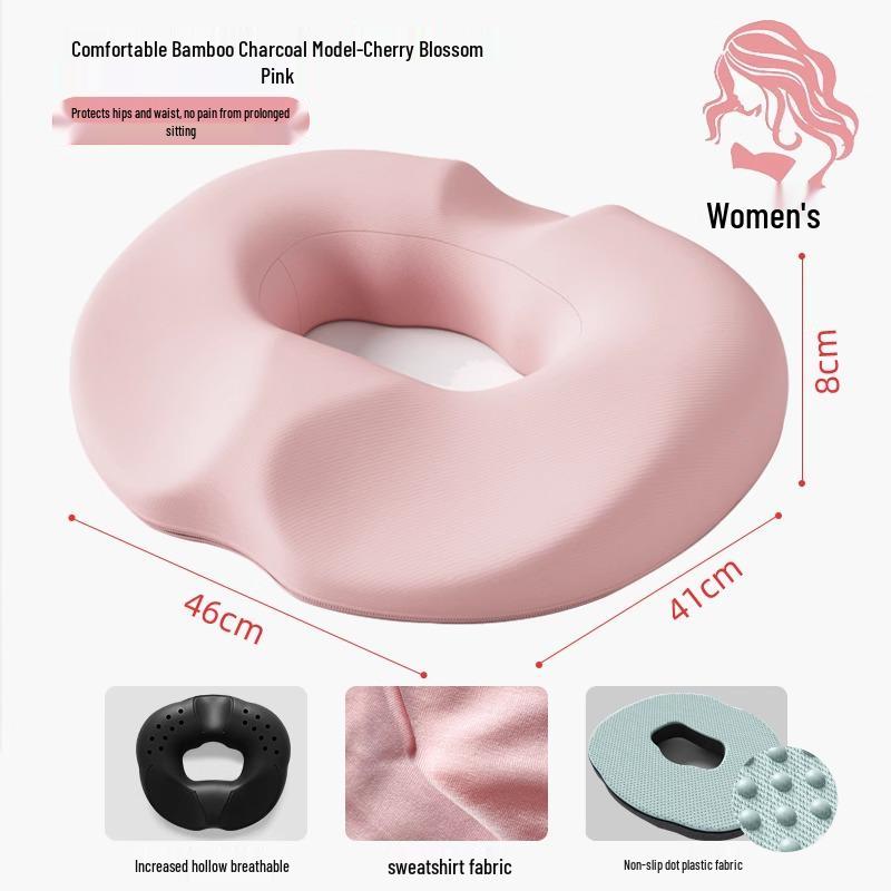 Memory Foam Hemorrhoid Relief Cushion - Round, Universal, and Ideal for Long Sitting