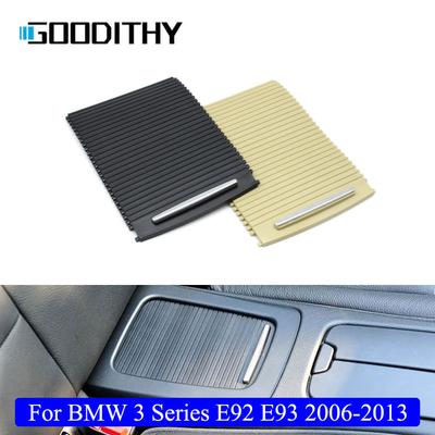 51166963913 Car Rear Seat Center Console Roller Blind Cover Trim Water Cup Holder Curtain For BMW 3 Series E92 E93 2006-2013