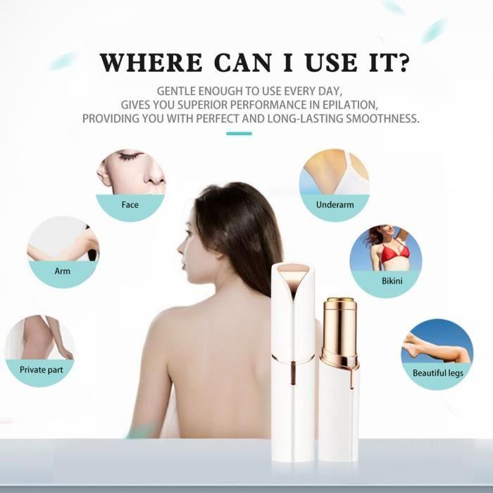 Elektrisches Enthaarungsgerät 10X2cm Weiß und Rosa