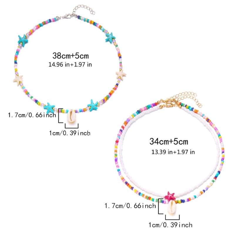Elegant Layer Shell Necklace for Beach Outings and Everyday Fashion Statement Pieces With Adjustable Beaded Chain