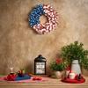 Red White Blue Burlap Wreath for July 4th and Memorial Day