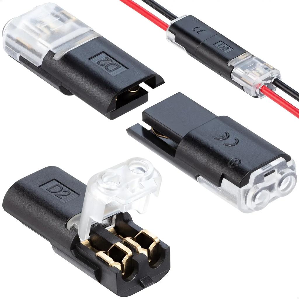 Connettore Filo Spina Impermeabile a 2 Poli Connettori a Scatto per Fili Elettrici Auto Connessione Terminale a Striscia Vendita all'Ingrosso