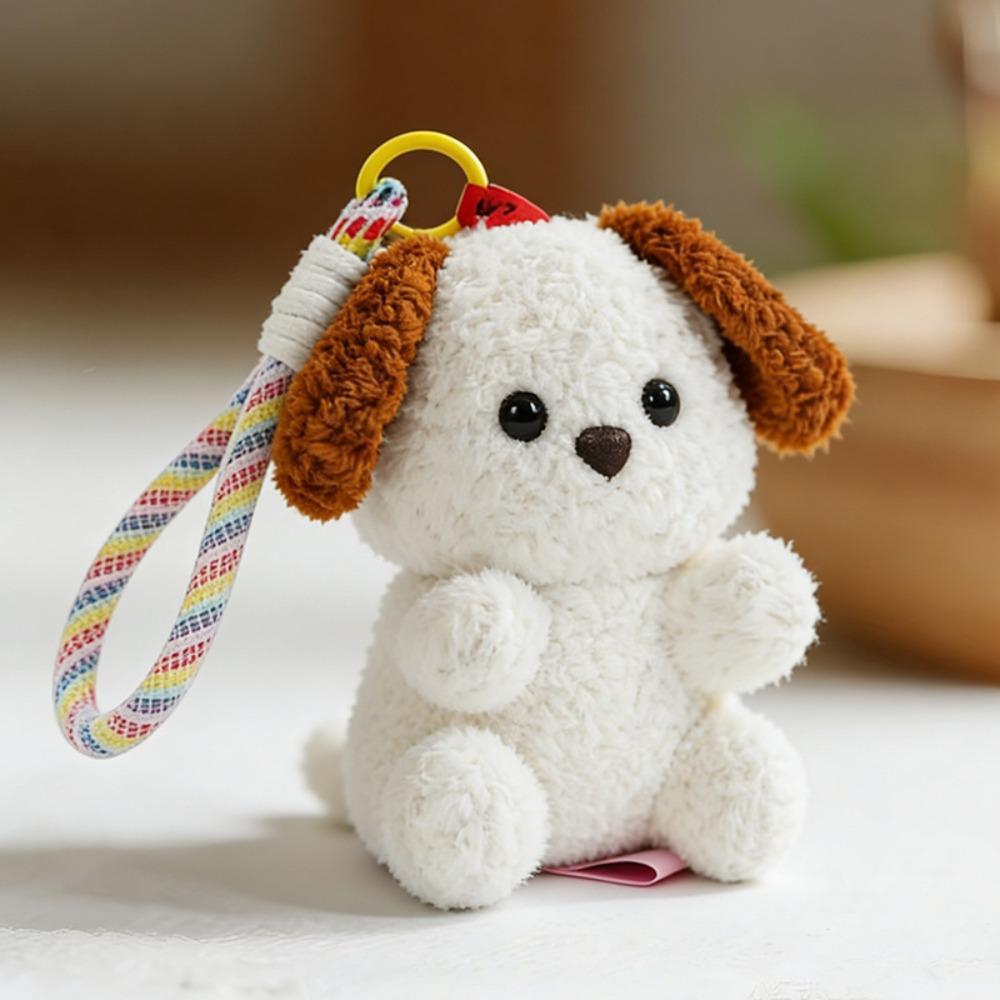 

Metal Ring Elephant Plush Doll Fluffy Soft Panda Plush Key Ring Dinosaur Plush Pendant Backpack Dog