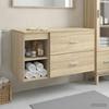 Bathroom Furniture Set 2 Pcs Sonoma Oak Wood Based Material