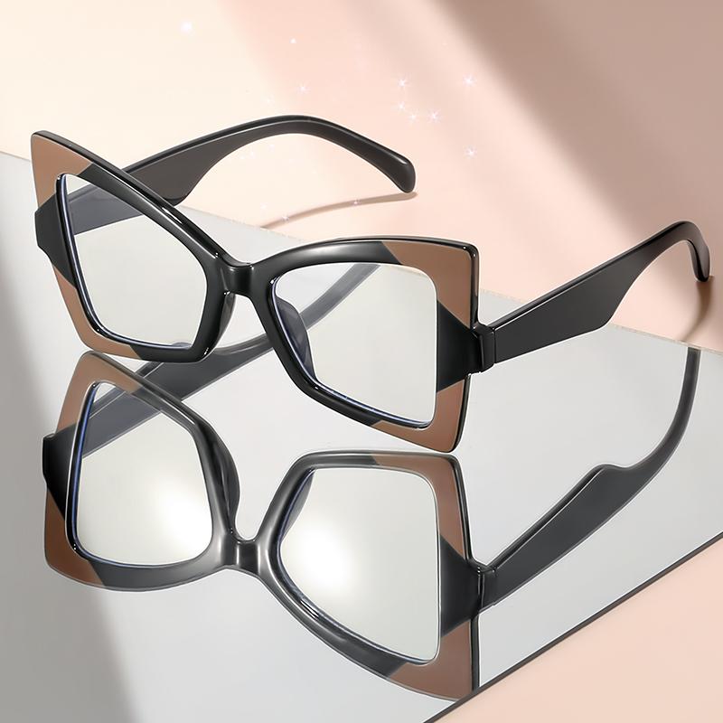 New Butterfly-Shaped Flat Light Glasses Fashionable Party Personalized And Exaggerated Anti-Blue Light Glasses
